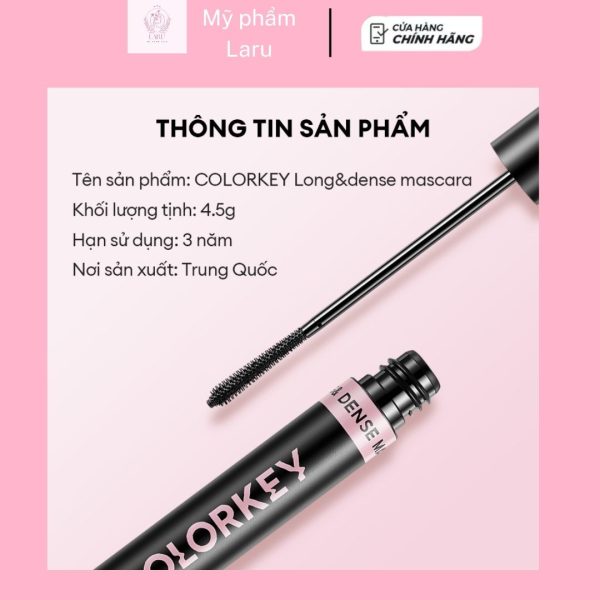 Mascara COLORKEY Hỗ Trợ Giúp Mi Dài Và Tơi, Tạo Cảm Giác Tự Nhiên, Nhanh Khô, Không Lem Trôi - Hình ảnh 3